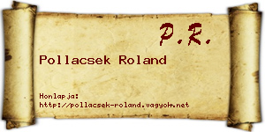 Pollacsek Roland névjegykártya